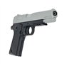 CyberGun Pistolet à Billes Airsoft- Colt 1911 hpa Bicolor modèle à Ressort(Spring)-Couleur:Noir/Argent-Culasse métal-Puissance 0