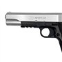 CyberGun Pistolet à Billes Airsoft- Colt 1911 hpa Bicolor modèle à Ressort(Spring)-Couleur:Noir/Argent-Culasse métal-Puissance 0