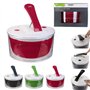 COOK CONCEPT M&Hong Easy Make - KM4071 - Essoreuse à Salade et Piston Plastique - Coloris Aléatoire : Noir/Rouge/Jaune/Vert - 23