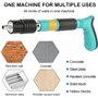 Cloueuse Rivet Gun avec 110 clous ronds, Pistolet à clous manuel en acier à 5 vitesses, pistolet à ongles portable pour mur en c