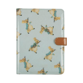 PETIT JOUR - Protège Carnet De Santé Pour Enfant - Pochettes Intérieures - Fabriqué En Toile Cirée - Motifs Famille Pierre Lapin