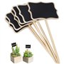 Étiquette de Jardin 30 Pieces T-Type Étiquettes Plantes en Boi Imperméable Etiquettes de Plantes en Ardoise pour Jardin Graines 