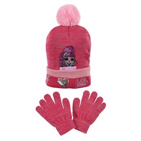 L.O.L. Surprise! Ensemble d'hiver pour fille avec bonnet et gants pompon