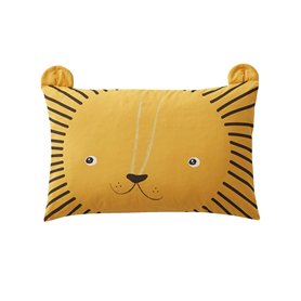 VERTBAUDET Taie d'oreiller bébé Mon Petit Lion Oeko-Tex® Camel 40X60
