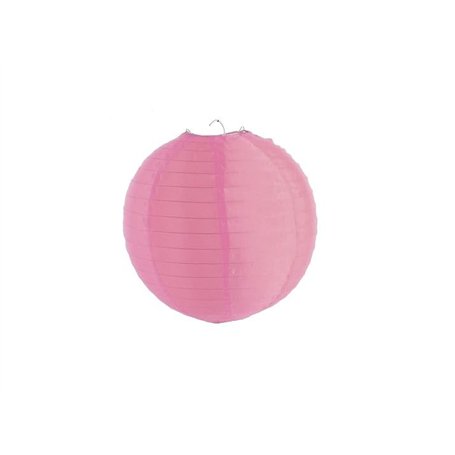 Lot de 12 - Lampion avec Porte Bougie intérieur extérieur Rose 50cm