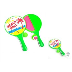LP Divertissements Lot de 6 - Lot de 2 Raquettes de Plage Beach Ball/Scratch 33cm