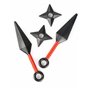 DEGUISE TOI - Kit Accessoires de Ninja - 2 étoiles Ninja - 2 Kunai - Taille Unique - Argenté/Gris - Accessoires pour déguisement
