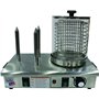 L2G -Chauffe-Saucisse Électrique - Machine à Hot Dog en Inox - Bocal Avec Grille Intérieure Inox Ø20 cm - 3 Plots Chauffants pou