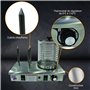 L2G -Chauffe-Saucisse Électrique - Machine à Hot Dog en Inox - Bocal Avec Grille Intérieure Inox Ø20 cm - 3 Plots Chauffants pou