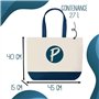 Sac de Shopping Bleu Petit Bazar d'un Kenzo d'amour | Idée Cadeau Collègue Noël Anniversaire | Grand Sac de Course Provision