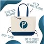 Sac de Shopping Bleu Petit Bazar d'un Kenzo d'amour | Idée Cadeau Collègue Noël Anniversaire | Grand Sac de Course Provision