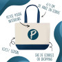 Sac de Shopping Bleu J'peux Pas Loto | Idée Cadeau Collègue Noël Anniversaire | Grand Sac de Course Provision