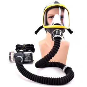 1 ensemble électrique alimenté en air alimenté masque à gaz facial complet système de respirateur à débit constant dispositif tu