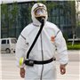 1 ensemble électrique alimenté en air alimenté masque à gaz facial complet système de respirateur à débit constant dispositif tu