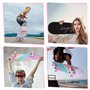 ILAHUI Skateboard Ado Fille Enfant Adulte débutants- 7 Couches en Bois d'Erable Plateau 80 x 20cm Apporter Sac Skateboard - Poud