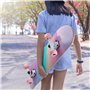ILAHUI Skateboard Ado Fille Enfant Adulte débutants- 7 Couches en Bois d'Erable Plateau 80 x 20cm Apporter Sac Skateboard - Poud