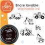 Aladine - Stampo Minos Chantier - Kit Tampons Enfant - Activités Manuelles Fille et Garçon - Encre Lavable - Jouets et Jeux Créa