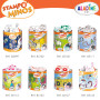 Aladine - Stampo Minos Chantier - Kit Tampons Enfant - Activités Manuelles Fille et Garçon - Encre Lavable - Jouets et Jeux Créa