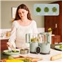 Babymoov Robot Cuiseur Bébé Nutribaby Glass - Bols en Verre - 4 en 1 Mixeur Cuiseur Vapeur, Grande Contenance 1,9L, Cuisson Sain