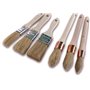 Lot de 6 pinceaux | 3 pinceaux à rechampir soie n°3/0 - n° 0 - n° 2 | 3 pinceaux à vernir série épaisse largeur 20-30-40 mm | Ém
