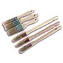 Lot de 6 pinceaux | 3 pinceaux à rechampir soie n°3/0 - n° 0 - n° 2 | 3 pinceaux à vernir série épaisse largeur 20-30-40 mm | Ém
