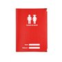 Protège carnet de santé rouge fabrication Française simili cuir renfort métal aux angles porte étui enfants adultes