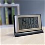 FISHTEC - Réveil Numérique Réveil Digital 13CM Radio Piloté – Ecran LCD avec Rétroéclairage Bleu - Grands Chiffres - Alarme avec