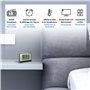 FISHTEC - Réveil Numérique Réveil Digital 13CM Radio Piloté – Ecran LCD avec Rétroéclairage Bleu - Grands Chiffres - Alarme avec