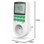 Prise Programmateur Digital FISHTEC 10 minuteries - Grand écran LCD - Economies d'énergie - Mode aléatoire - Témoin Lumineux - 2