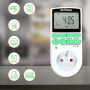 Prise Programmateur Digital FISHTEC 10 minuteries - Grand écran LCD - Economies d'énergie - Mode aléatoire - Témoin Lumineux - 2
