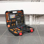 FISHTEC - Valise à Outils Tout en 1-108 Outils et Accessoires - 1 Perceuse/Visseuse/Dévisseuse Rechargeable - Batterie 12V - Cha