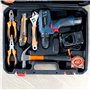 FISHTEC - Valise à Outils Tout en 1-108 Outils et Accessoires - 1 Perceuse/Visseuse/Dévisseuse Rechargeable - Batterie 12V - Cha