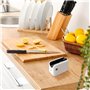 FISHTEC - Aiguiseur "QuickSharp" Électrique Rechargeable pour Couteaux en Acier - Roue d'Aiguisage en Pierre de Corindon - Doubl
