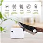 FISHTEC - Aiguiseur "QuickSharp" Électrique Rechargeable pour Couteaux en Acier - Roue d'Aiguisage en Pierre de Corindon - Doubl