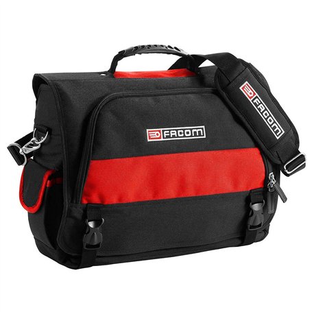 FACOM - Sac Textile pour Outils et Pc Portable - BS.TLBPB - Trousse de Transport - 14 Pochettes Intérieur et 2 Poches Latérales