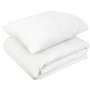 Linnea Pack Premium Couette Hiver 120x150 garnissage 100% Polyester 300 g/m2 et Oreiller 40x60 cm Gavroche Blanc