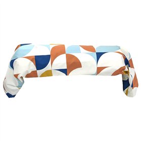 Linnea Taie de traversin 200x43 cm Percale de Coton MODULO Bleu Cobalt