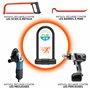 CASR Antivol U XL - Cadenas à Clé Certifié FUB 2 Roues - Acier Trempé Robuste Anti-Corrosion - Universel Vélo, Moto, Trottinette