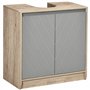 HOMCOM Meuble Salle de Bain sous Lavabo - Meuble sous-Vasque - Placard 2 Portes avec étagère - dim. 60L x 30l x 59
