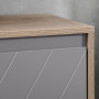 HOMCOM Meuble Salle de Bain sous Lavabo - Meuble sous-Vasque - Placard 2 Portes avec étagère - dim. 60L x 30l x 59,8H cm - Panne