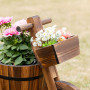 Outsunny Porte Plante Tricycle - étagère de Pots de Fleurs - jardinière dim. 52L x 31l x 45H cm - Bois de Sapin