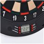 HOMCOM Cible Jeu de fléchettes électronique refermable 26 Jeux jusqu'à 8 Joueurs Affichage LCD Haut-Parleur Noir