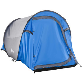 Outsunny Tente Pop up Montage instantané - Tente de Camping 2 pers. - 1 Porte + 2 fenêtres - dim. 2