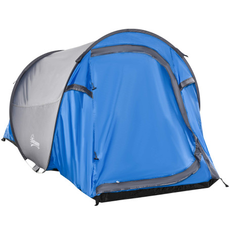 Outsunny Tente Pop up Montage instantané - Tente de Camping 2 pers. - 1 Porte + 2 fenêtres - dim. 2