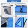 Outsunny Tente Pop up Montage instantané - Tente de Camping 2 pers. - 1 Porte + 2 fenêtres - dim. 2,2L x 1,08l x 1,1H m - Fibre 