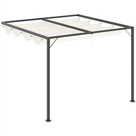 Outsunny Pergola adossable Retractable dim. 3L x 3l x 2
