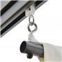 Outsunny Pergola adossable Retractable dim. 3L x 3l x 2,3H m pavillon de Jardin Toile Polyester Haute densité crème Structure mé