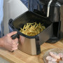 HOMCOM Friteuse sans huile à air chaud 1700W 6,5L avec affichage numérique, 8 Programmes, température réglable, minuterie et pan
