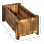 Outsunny Jardinière sur Pied bac à Fleurs dim. 70L x 35l x 30H cm piètement Demi rondin Corps Aspect Lattes Bois Sapin traité ca