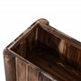 Outsunny Jardinière sur Pied bac à Fleurs dim. 70L x 35l x 30H cm piètement Demi rondin Corps Aspect Lattes Bois Sapin traité ca